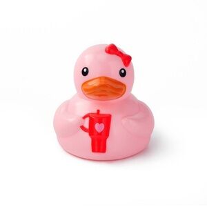 NWT Target  Valentine’s Day Pink Rubber Duck with Stanley Cup